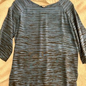 Vince Striped Blue and Black Women's Top